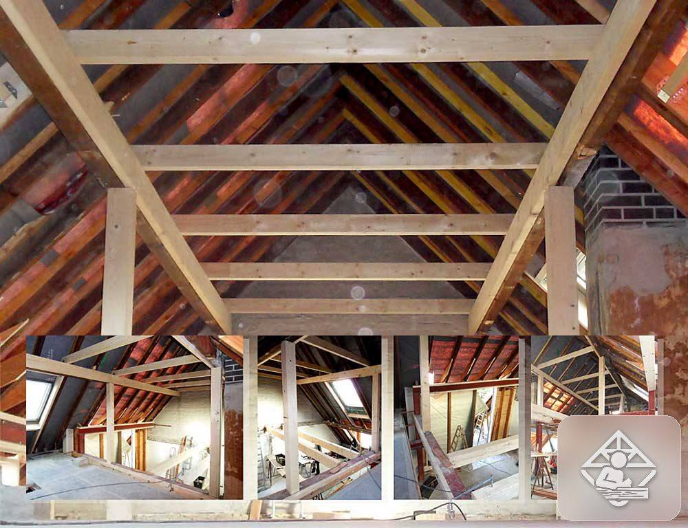 Neues Holztragwerk beim Dachausbau im Mehrfamilienhaus